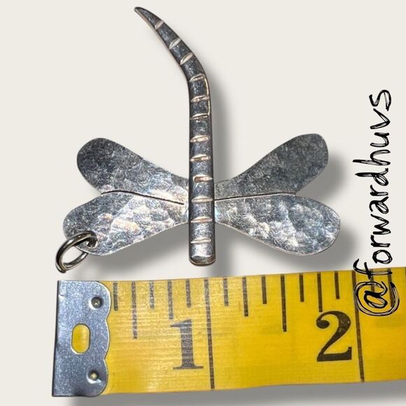 Bundle Sale 3 for $15 | Handmade Silver Tone Dragonfly Pendant - Picture 5 of 8